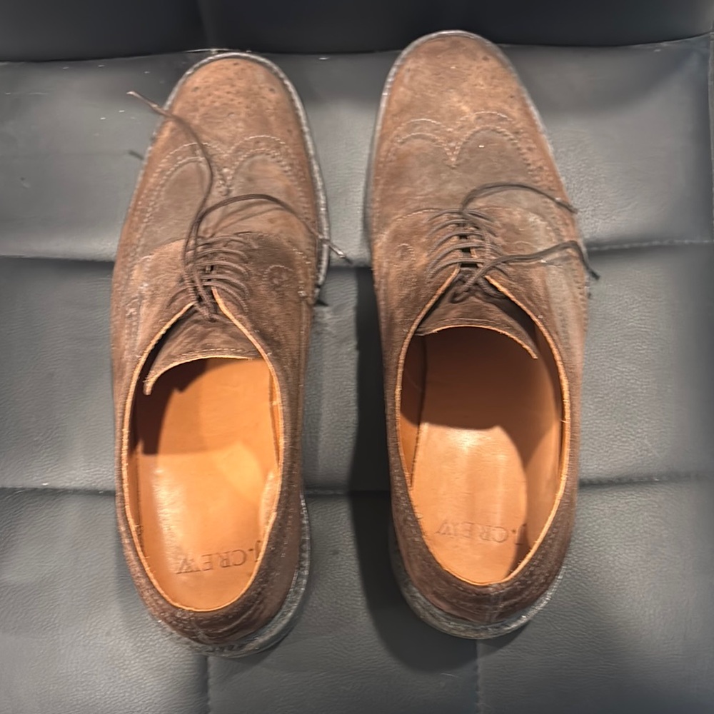 J. Crew Brown Suede Oxford Brogues
